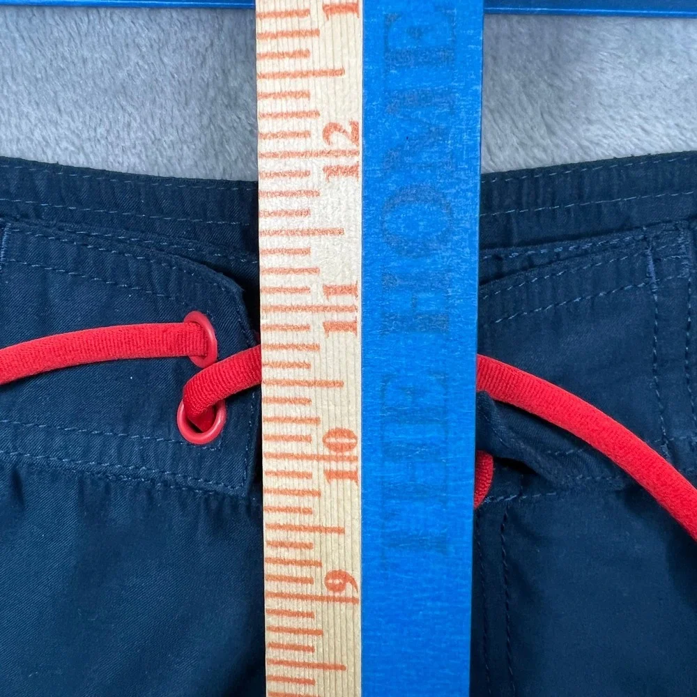 BONOBOS Board Shorts Swimwear Men 34 Navy Blue Solid Lace Up Beach Trunks Pool